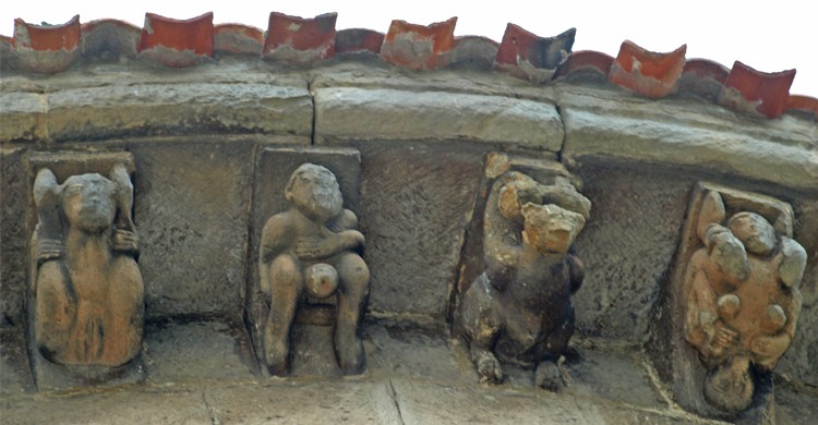 6. Art érotique médiéval, Colegiata de San Pedro de Cervatos, Cantabrie