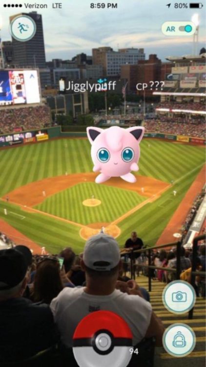 Pokémon dans un stade - Jigglypluff