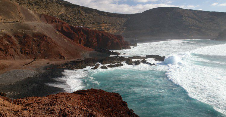 Plage El Golfo, Canaries, Espagne ( Kanbron-Flickr)