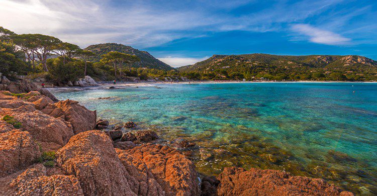 Vues sur la plage Palombaggia 